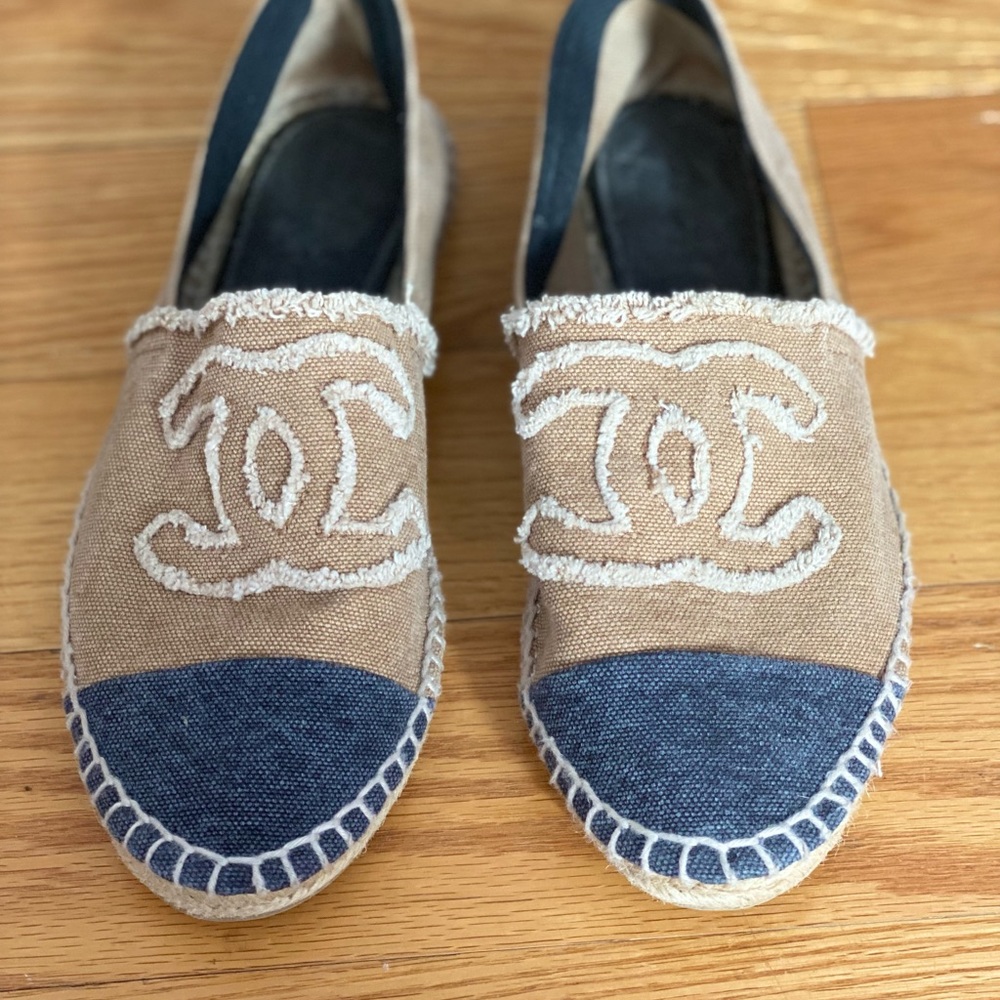 Chanel Jute Espadrille Raw Edge Trim